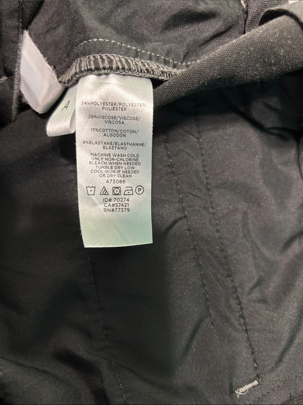 Ann Taylor Charcoal Straight-Leg Dress Trousers